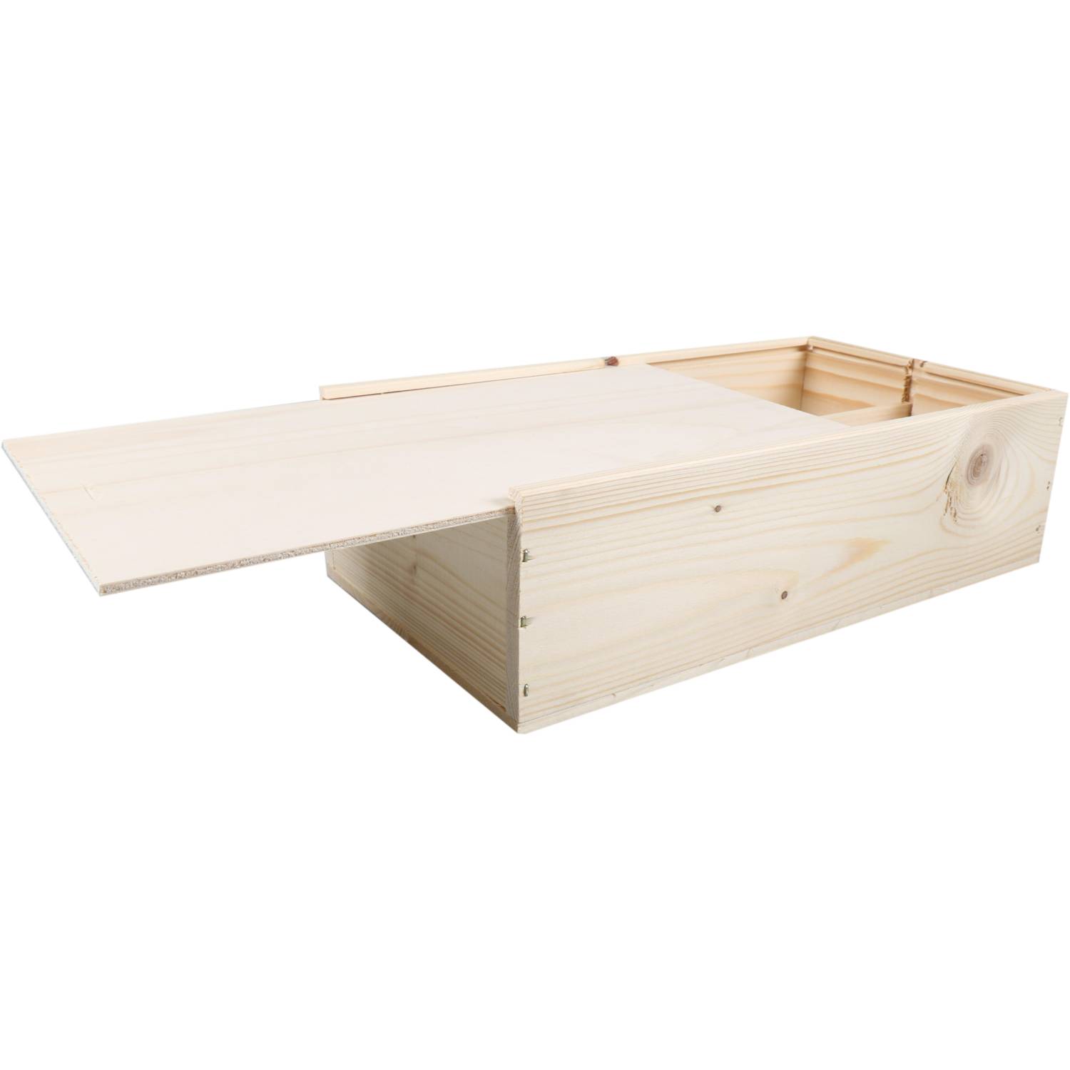 Wijnkist | hout | 2 flessen | incl. Deksel | 340x176x85mm | 5 stuks-0