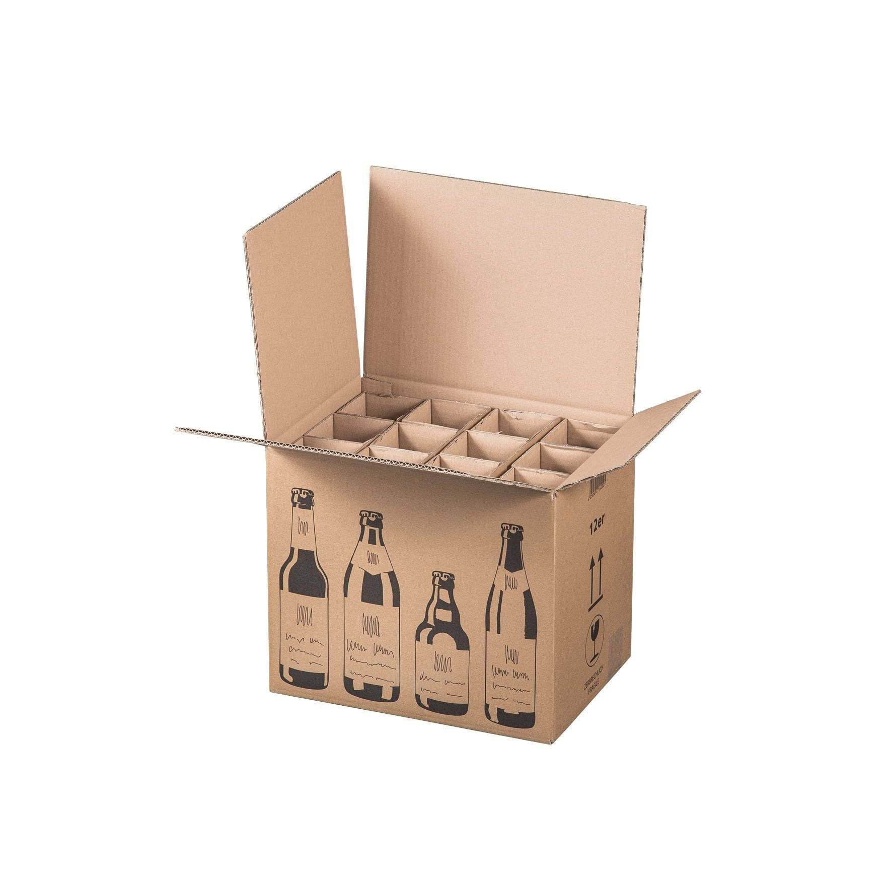 Flesverzenddoos voor 12 bierflessen 355 x 255 x 288 mm | 5 stuks-0