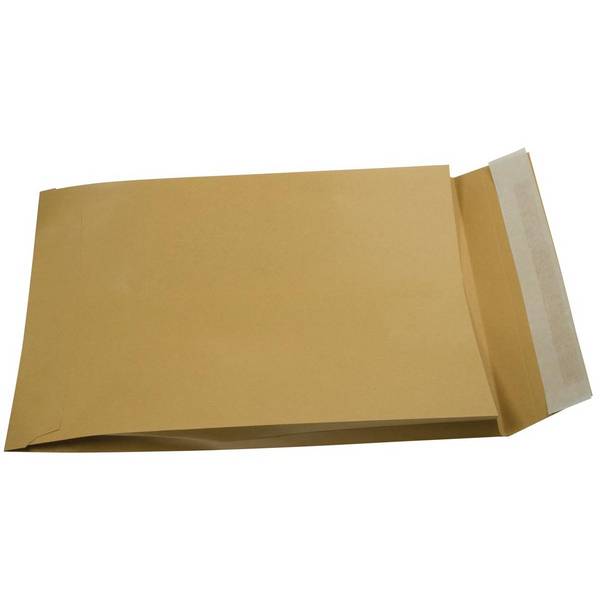 Gallery 5411401170554  Gallery -   enveloppen met balg ft 229 x 324 x 35 mm, stripsluiting, bruine kraft, doos van 250