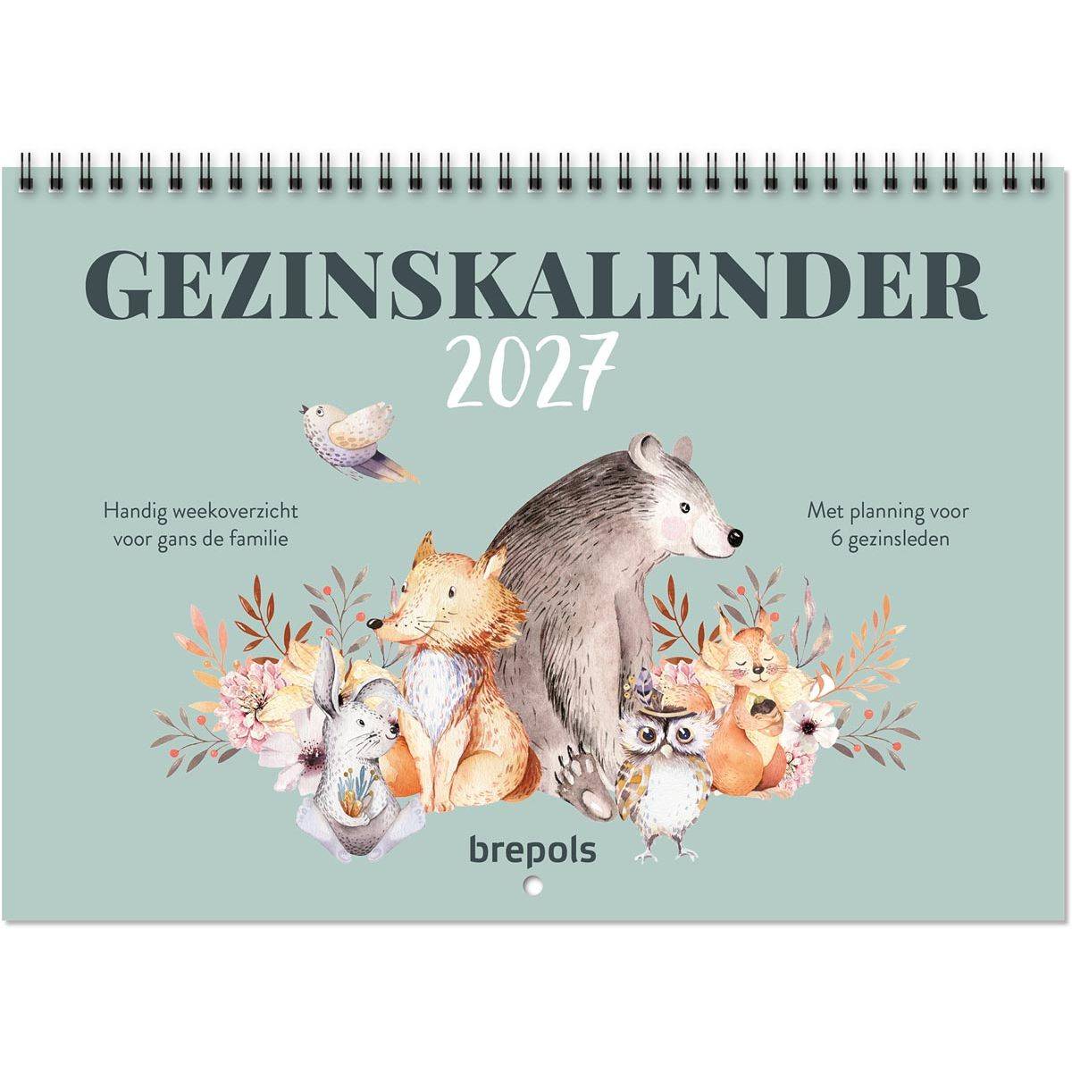Brepols 5412303376013 Brepols - gezinskalender weekoverzicht, Nederlandstalig, 2027-0