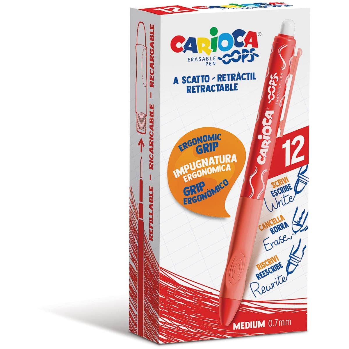 Carioca 8003511430436 Carioca - Roller oops ds12 rood-0