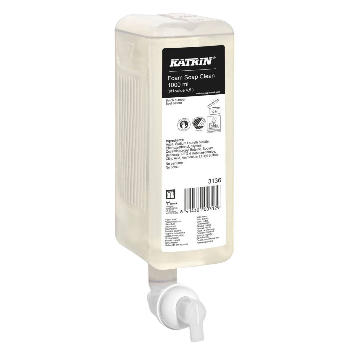 Handzeep Katrin Clean schuim 1000ml 3136-0