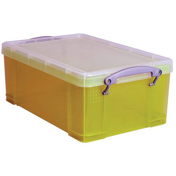 Really Useful Box 5060024801675  Really Useful Box -  Box opbergdoos 9 liter, transparant geel