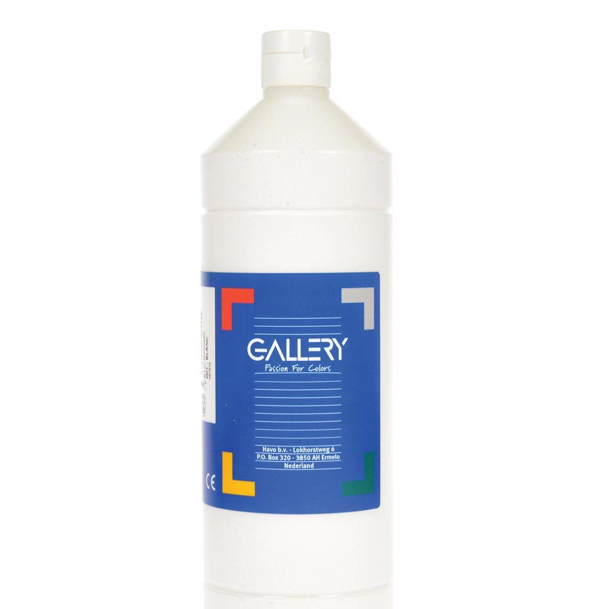 Gallery 5411401004859 Gallery - plakkaatverf, flacon van 1 l, wit-0