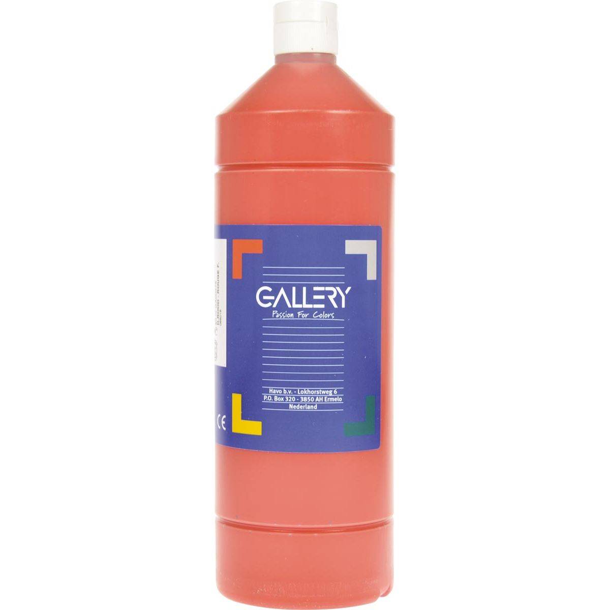 Gallery 5411401004750 Gallery - plakkaatverf, flacon van 1 l, donkerrood-0