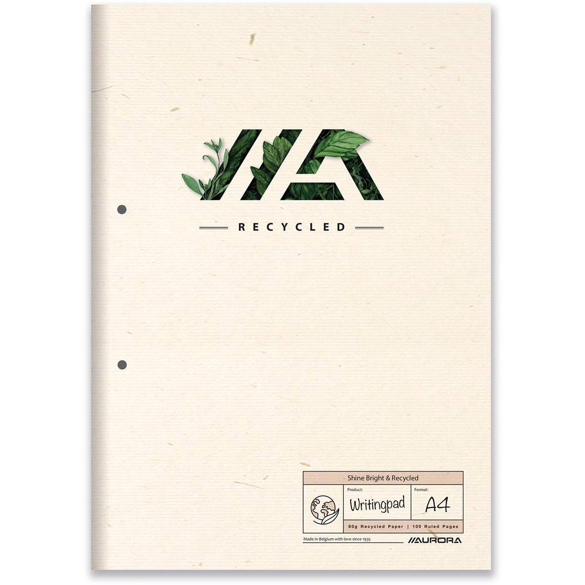 Aurora 5411028300914 Aurora - Shine Bright Recycled cursusblok, ft A4, gelijnd-0
