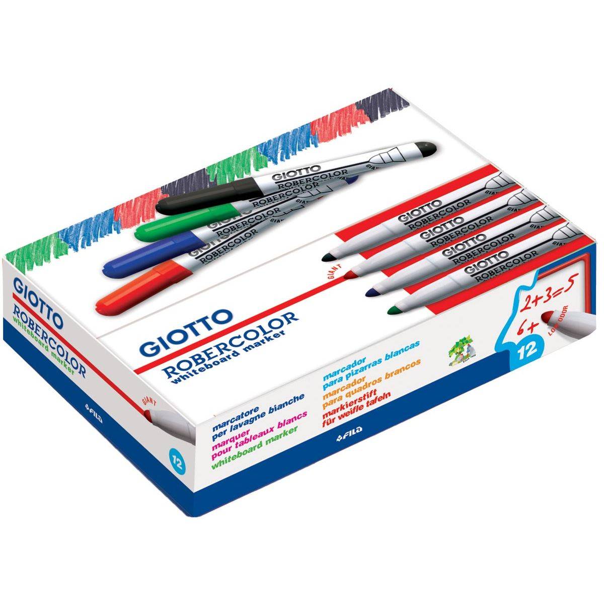 Giotto 8000825413834 Giotto - Robercolor whiteboardmarker maxi, ronde punt, rood-0