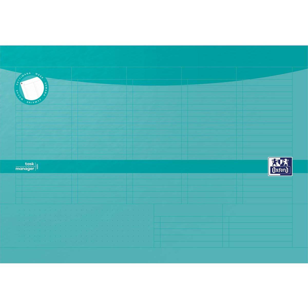 Oxford 5904017454663 Oxford - Essentials taskmanager weekplanner, 120 bladzijden, ft A4, aqua-0
