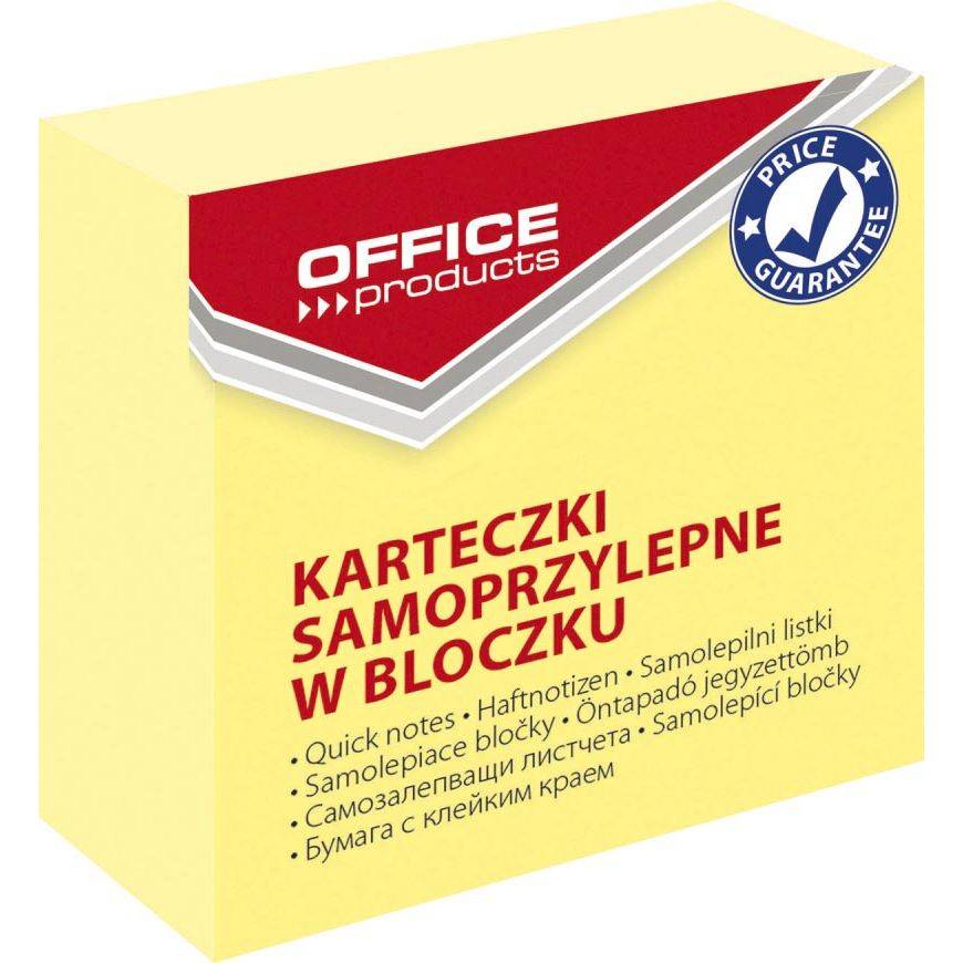 OFFICE products 5901503612491 OFFICE products - memoblok, 50 x 50 mm, 400 vel, geel-0
