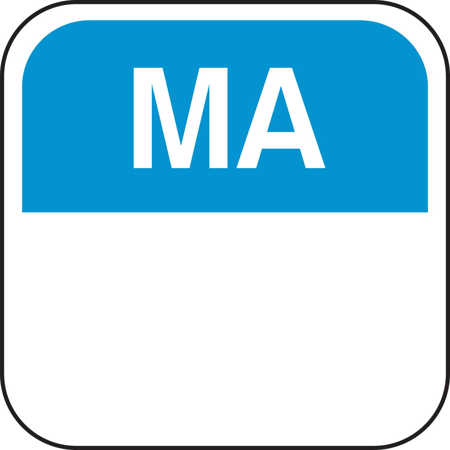 Label | Daglabel ma | papier | 19x19mm | blauw-0