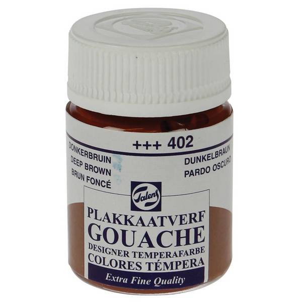 Royal Talens 8712079055370  Talens -  plakkaatverf Extra Fijn flacon van 16 ml, donkerbruin