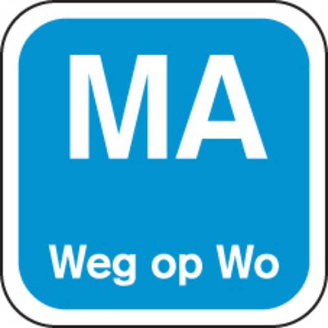 Label | MA weg op | papier | afwasbaar | 19x19mm | blauw | rol à 1000 stuks-0
