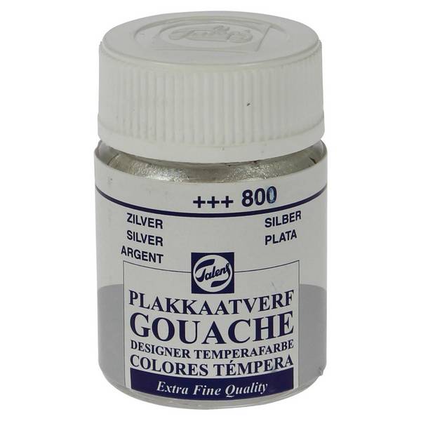 Royal Talens 8712079055622  Talens -  plakkaatvef Extra Fijn flacon van 16 ml, zilver