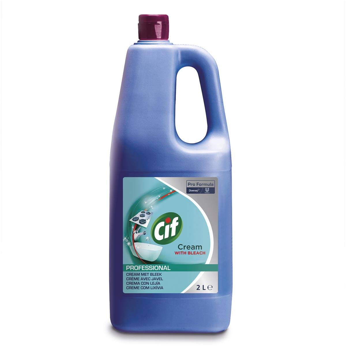 Cif Reingiungsmittel 7615400058891 Cif - schuurcrème, met bleekwater, flacon van 2 liter-0
