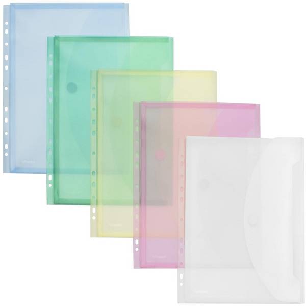 Foldersys 4250037420869  Foldersys -   geperforeerde showtas A4, geassorteerde kleuren, pak van 10 stuks