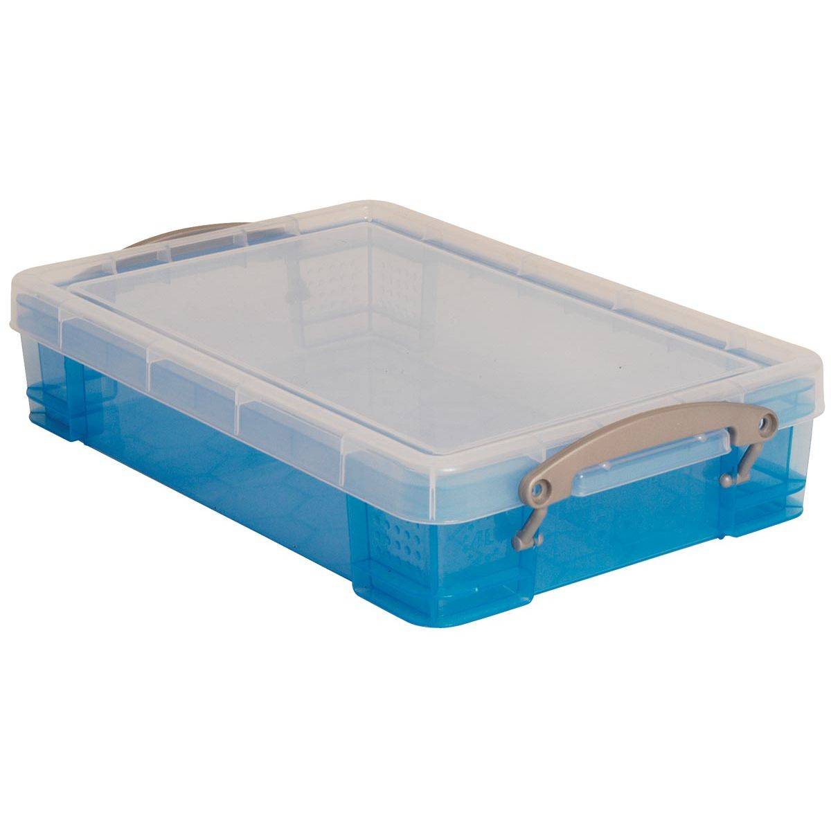 Really Useful Box 5060024800968 Really Useful Box - Box opbergdoos 4 liter, transparant blauw-0