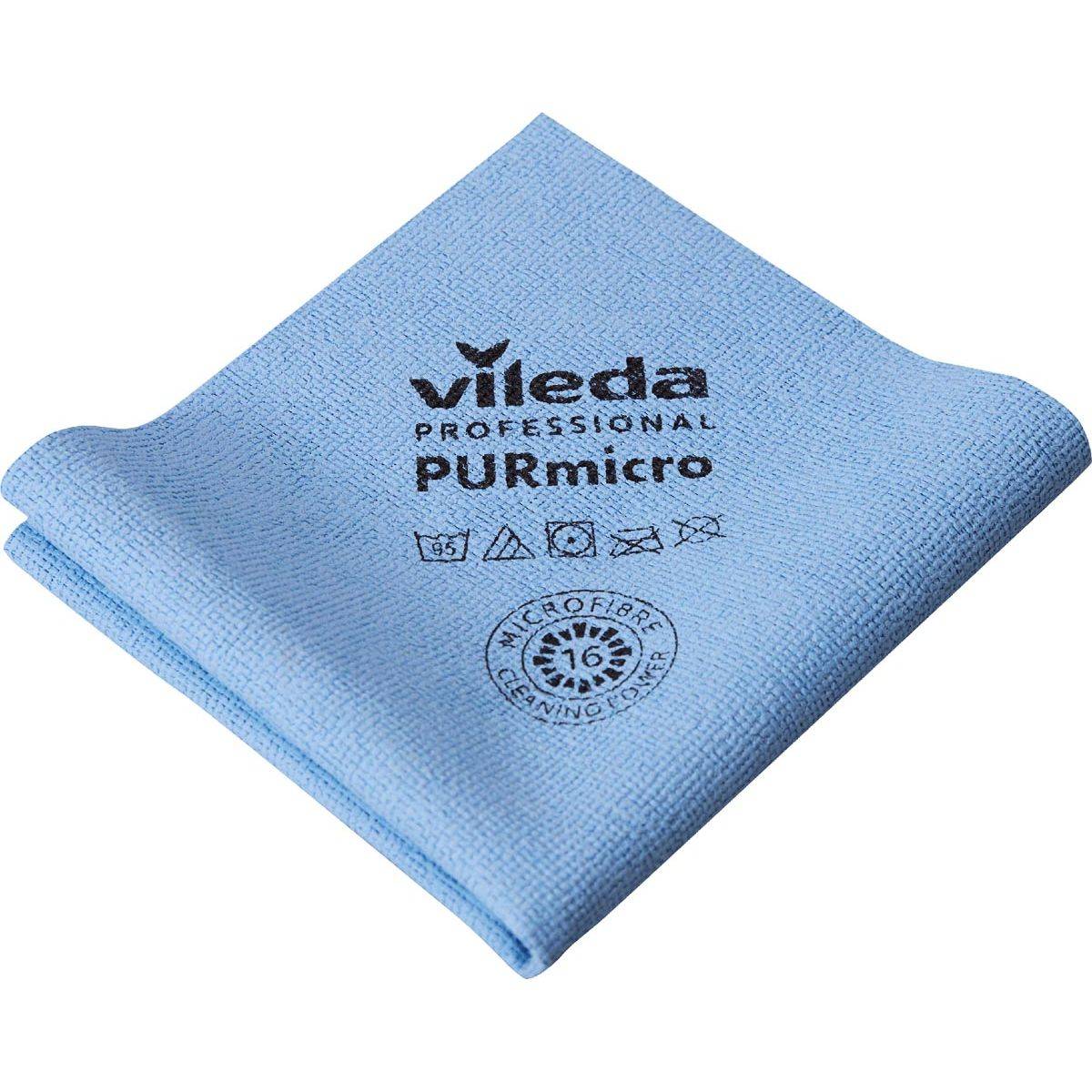 Vileda 4023103243750 Vileda - microvezeldoek Purmicro Active, pak van 5 stuks, blauw-0