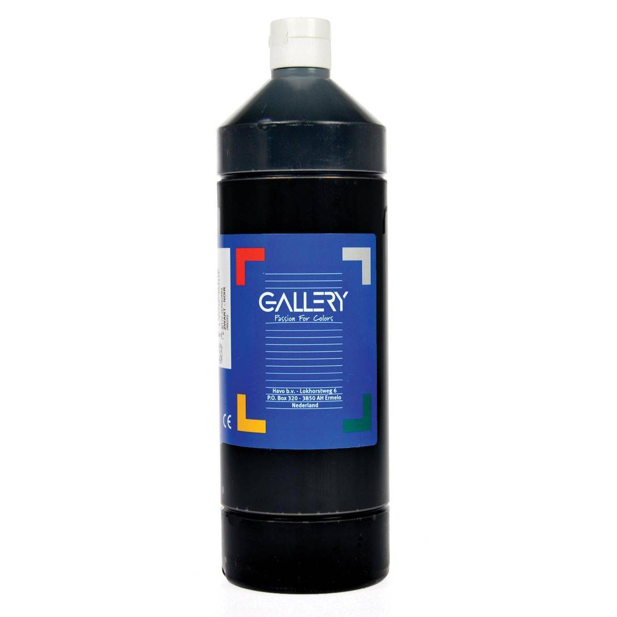 Gallery 5411401004842 Gallery - plakkaatverf, flacon van 1 l, zwart-0