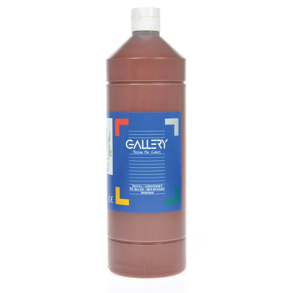Gallery 5411401004835 Gallery - plakkaatverf, flacon van 1 l, donkerbruin-0