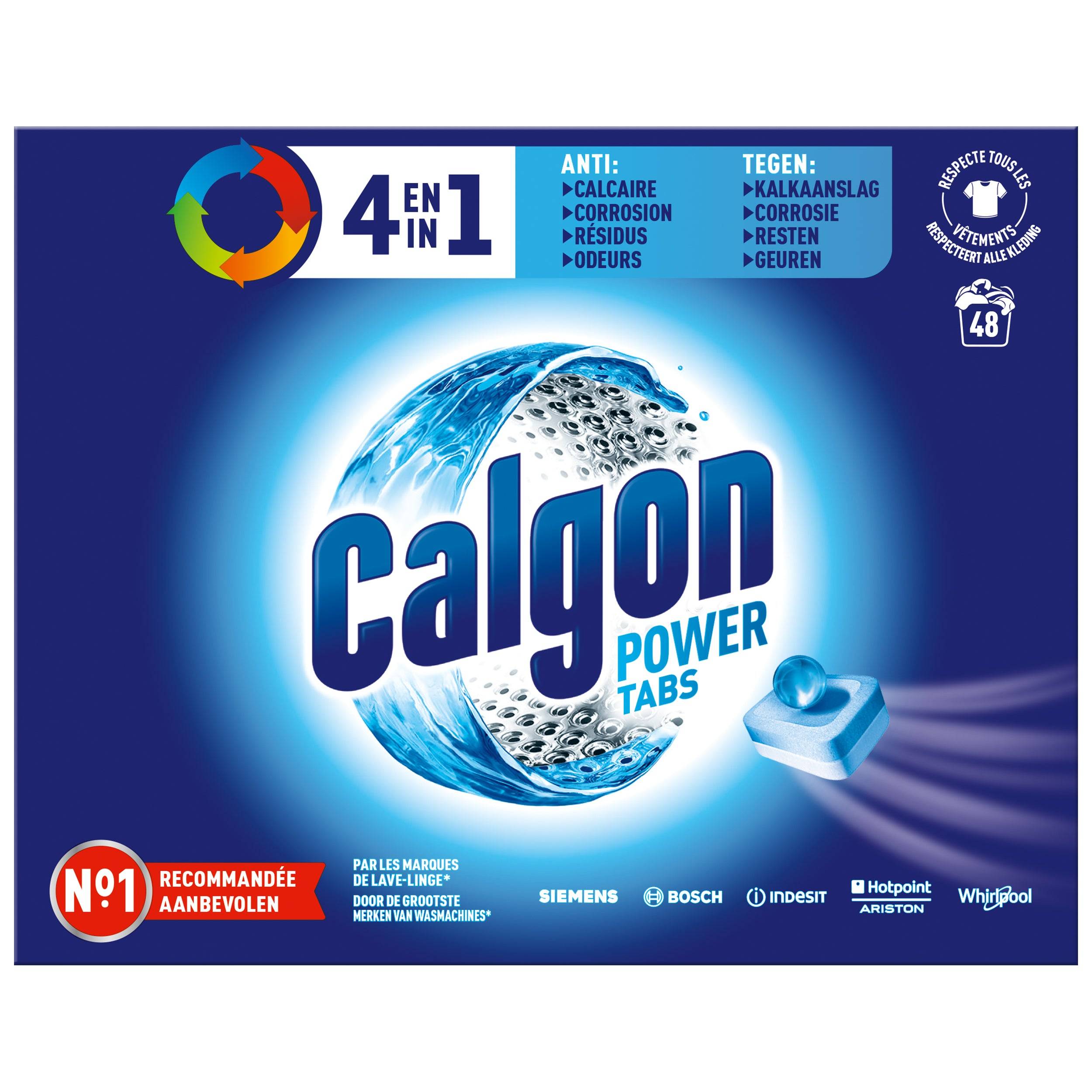 Wasmachine reinigingstabletten Calgon 4in1 48 tabs-0