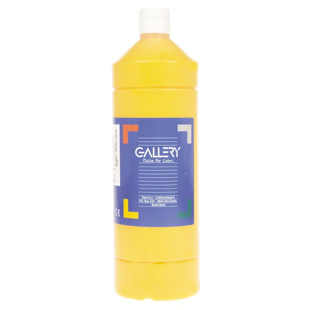 Gallery 5411401004729 Gallery - plakkaatverf, flacon van 1 l, donkergeel-0
