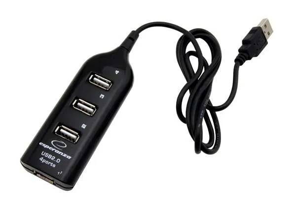 Esperanza EA116 interface hub 480 Mbit/s Zwart-0