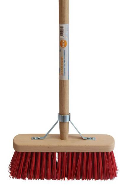 Bezem Rood Ivana P.V.C. 28Cm Met Steel 140Cm 57464-0