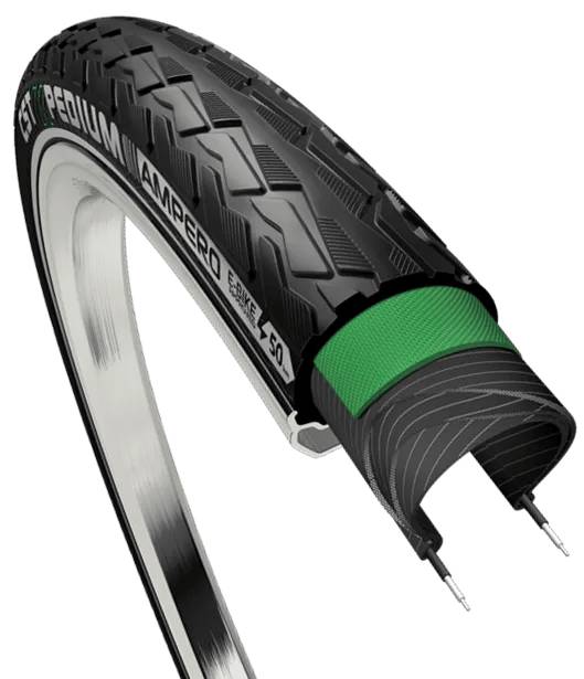 Buitenband CST Xpedium Ampero C1880 28 x 1.40"/ 37-622 voor e-bikes - zwart met reflectie-0