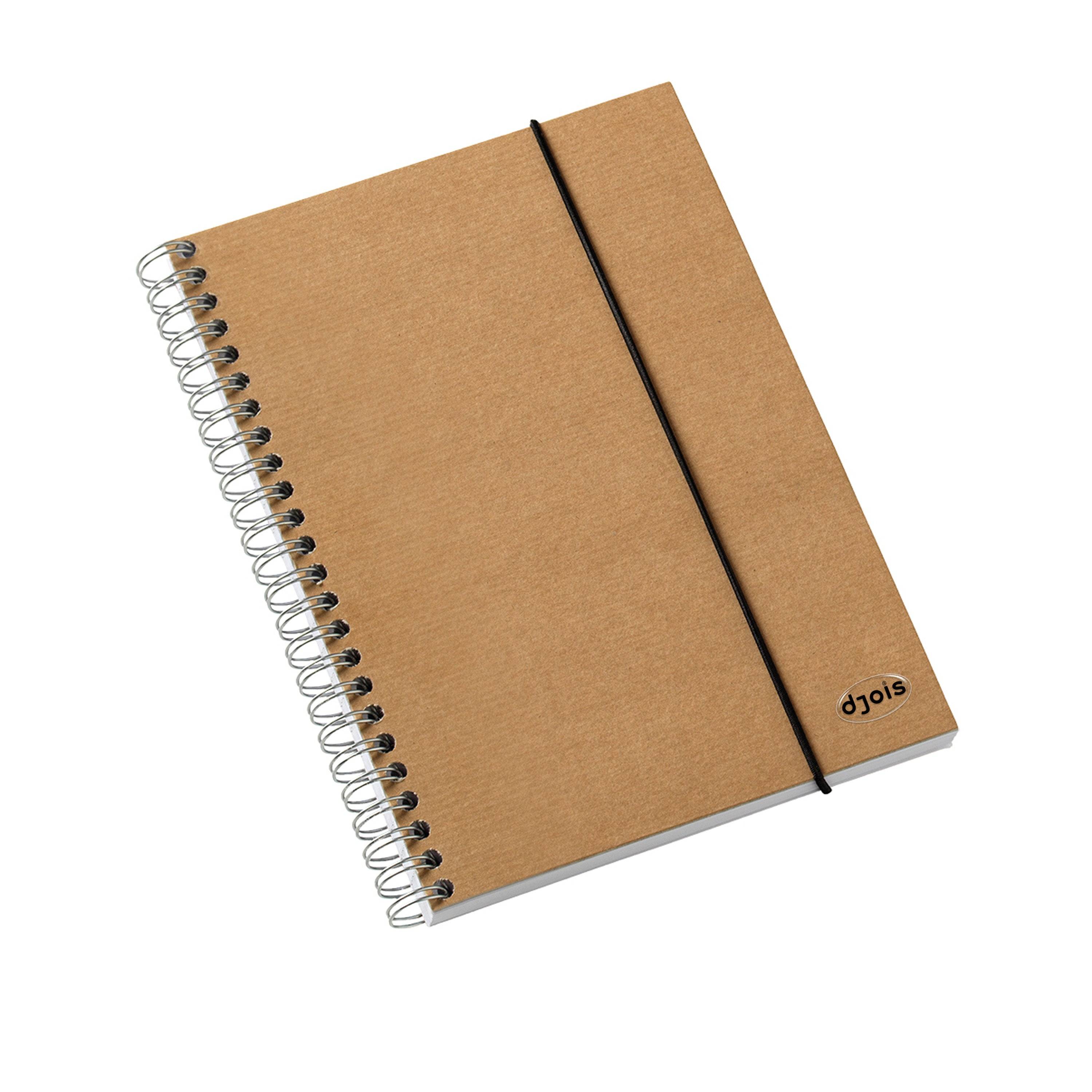 Djois 8713739316725 Djois - Notitieboek kraft line a5 140blz spiraal lijn-0
