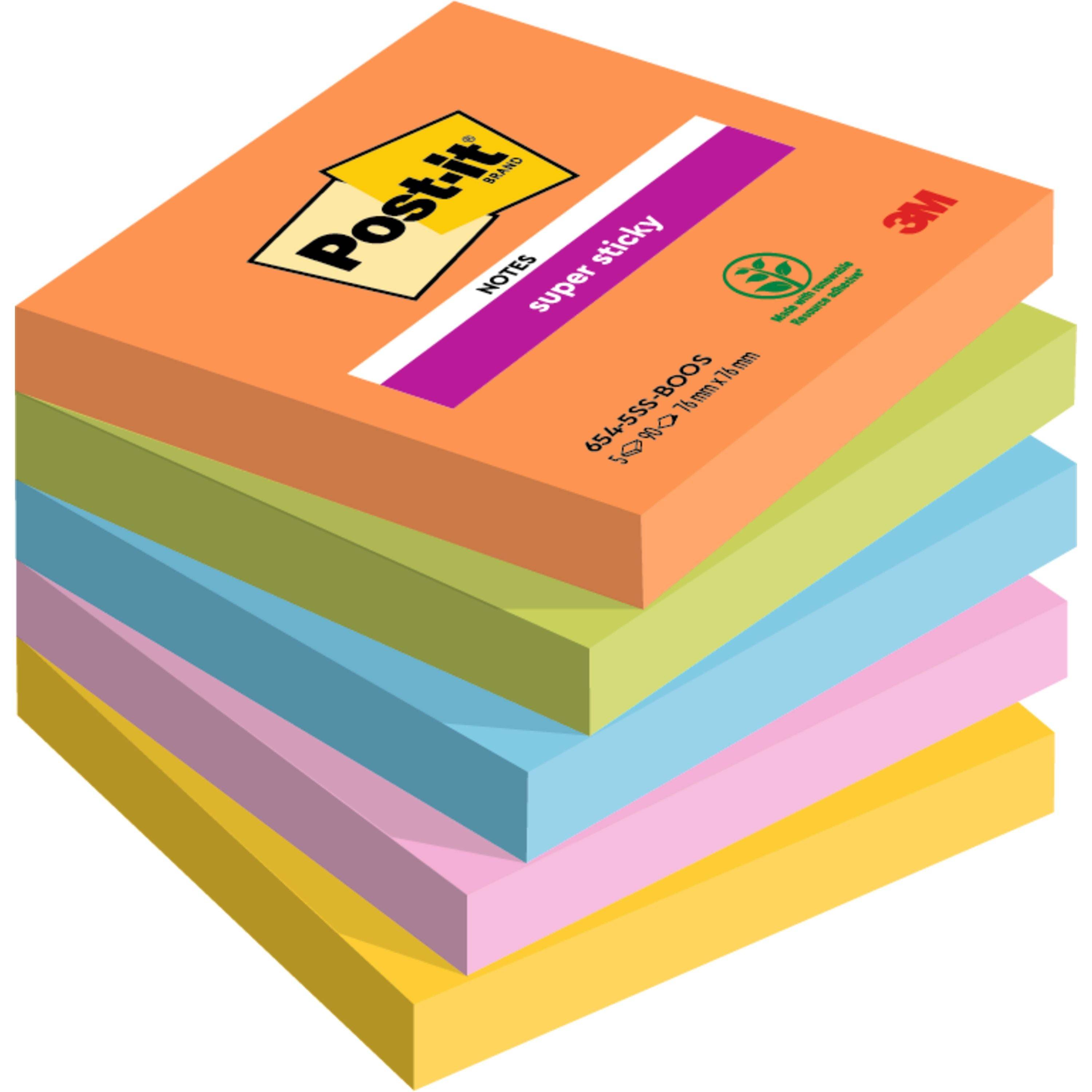 Post-it 4054596924208 Post-it - Memoblok 654 super sticky 76x76mm boost | 12 stuks-0