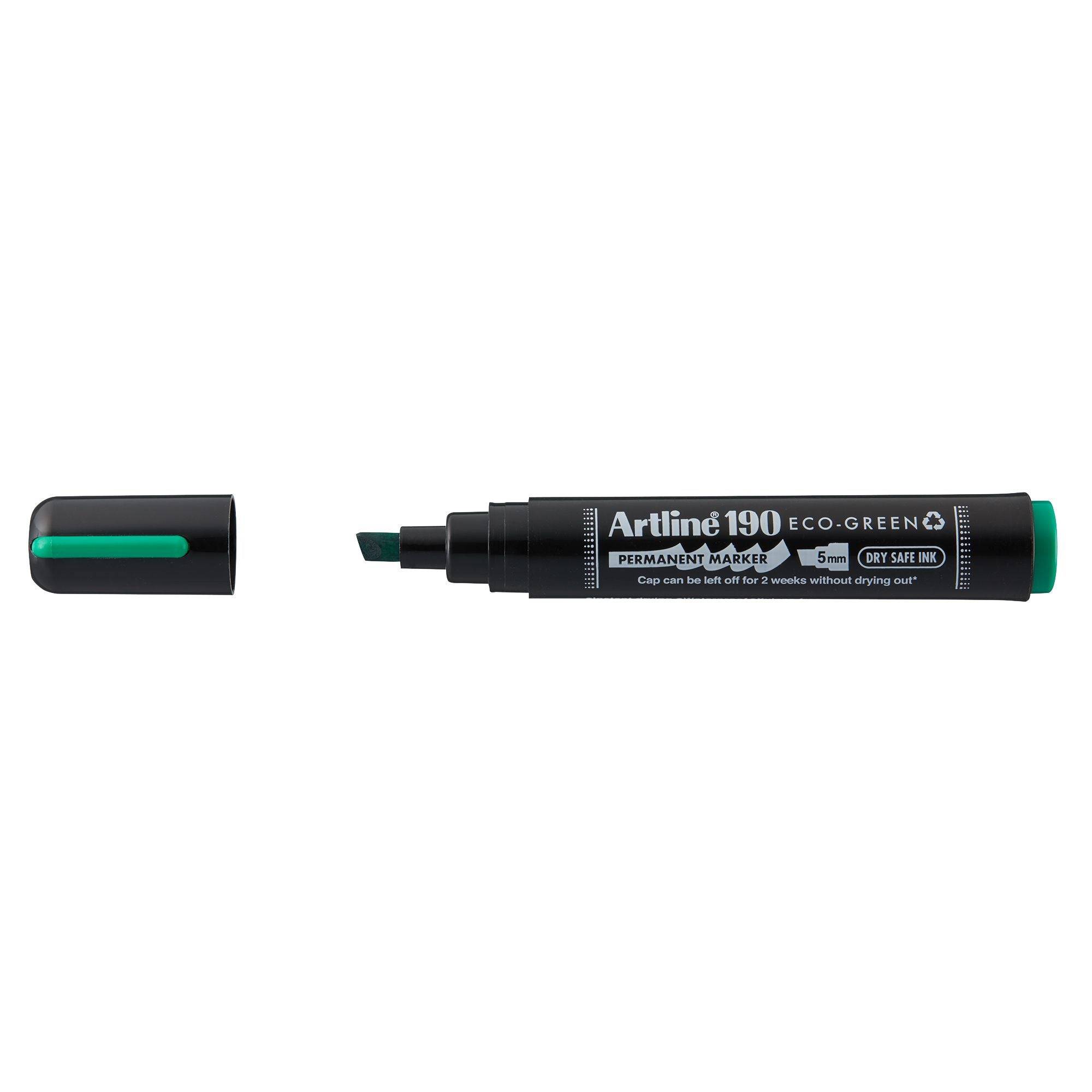 Artline 4549441024009 Artline - Permanent marker 190 eco schuin 2-5mm gn | 12 stuks-0