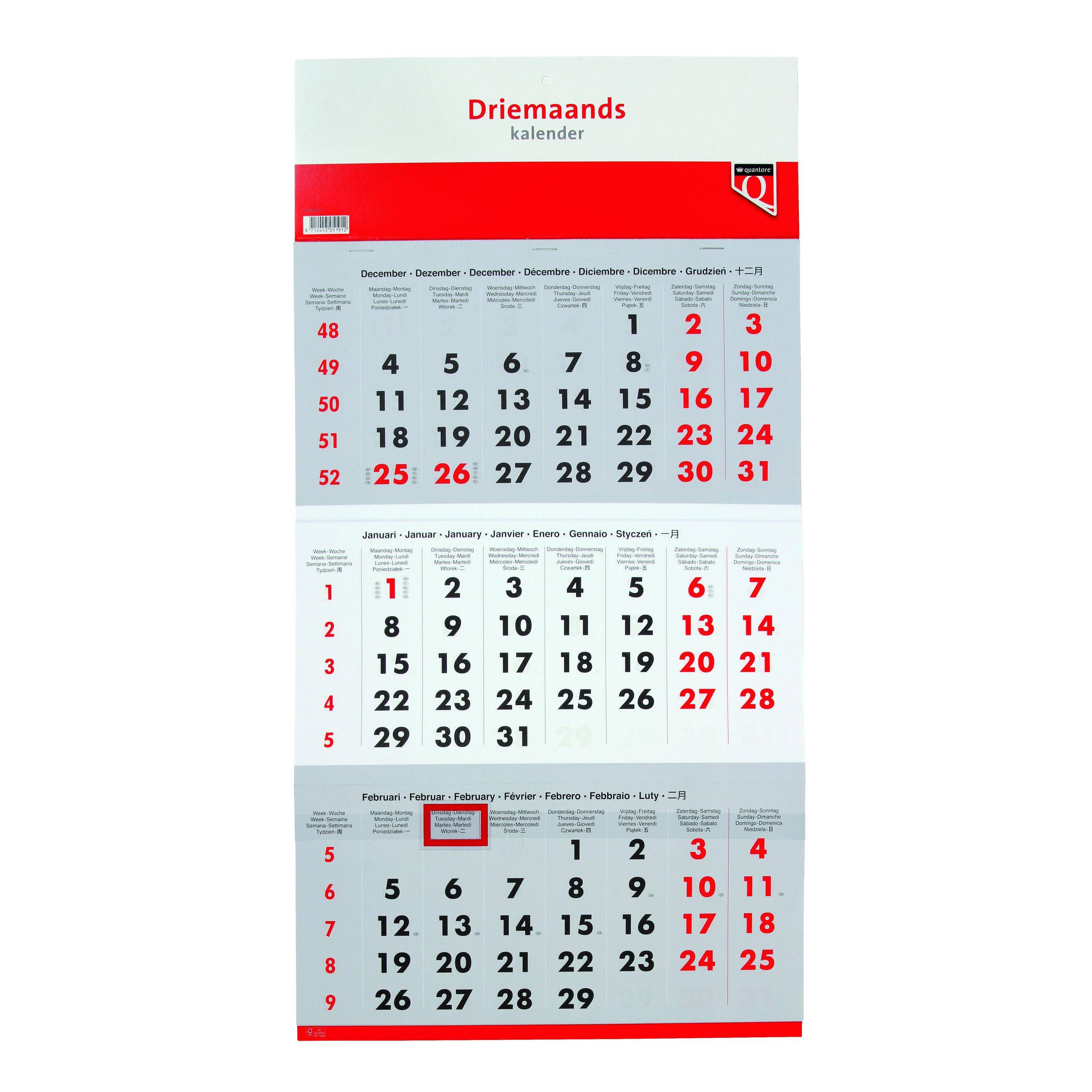 3-maandskalender 2024 quantore | 1 stuk-0