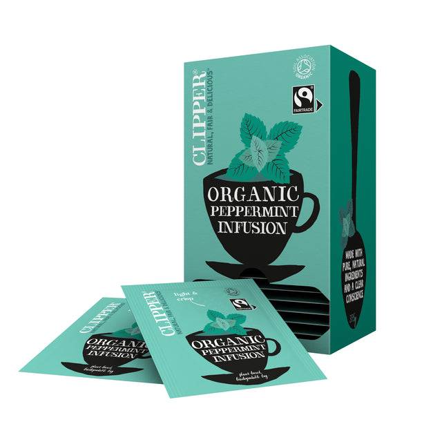 Thee clipper infusion peppermint | Pak a 25 zak | 6 stuks-0