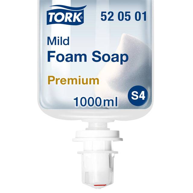 Handzeep tork s4 foam mild 1ltr 520501 | Omdoos a 6 fles x 1 stuk-0