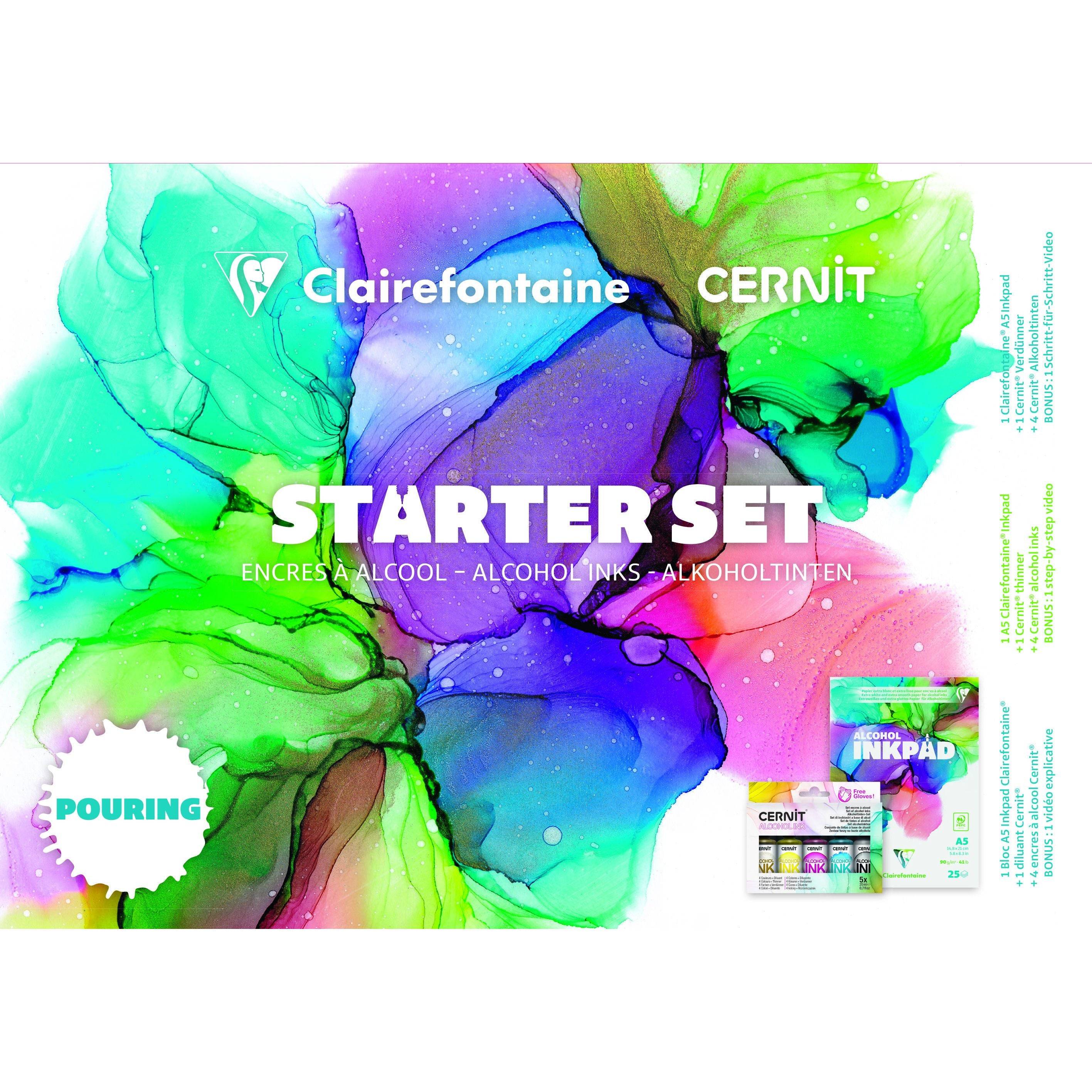 Alcoholinkt Clairfontaine & Cernit starterset 8-delig-0
