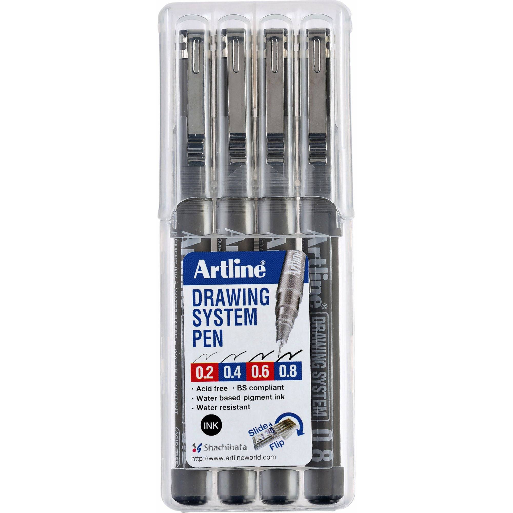 Artline 4549441002922 Artline - Fineliner technisch 0.2-0.4-0.6-0.8mm zw-0