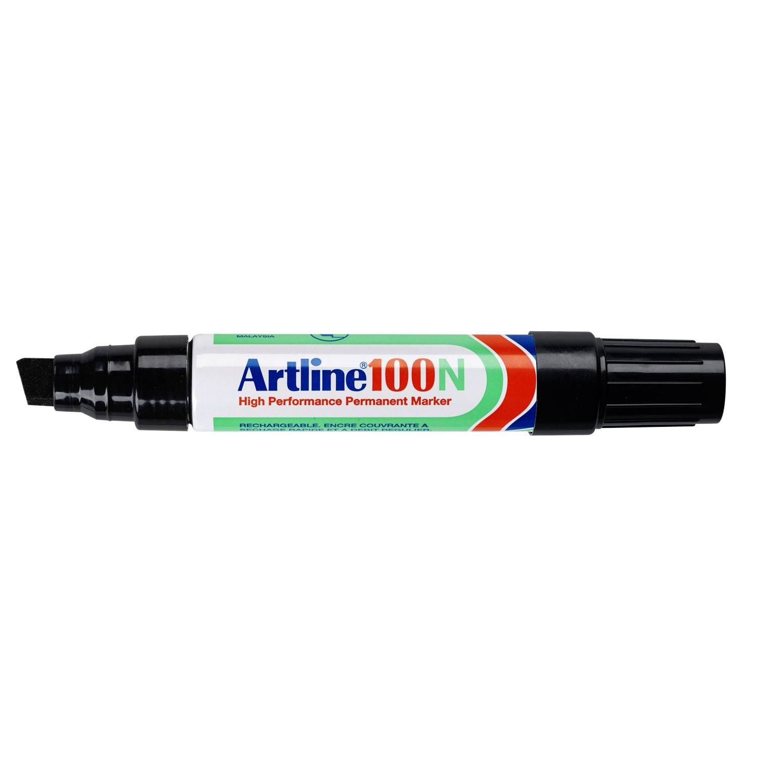 Artline 4974052803420 Artline - Viltstift 100 schuin 7.5-12mm zwart | 12 stuks-0
