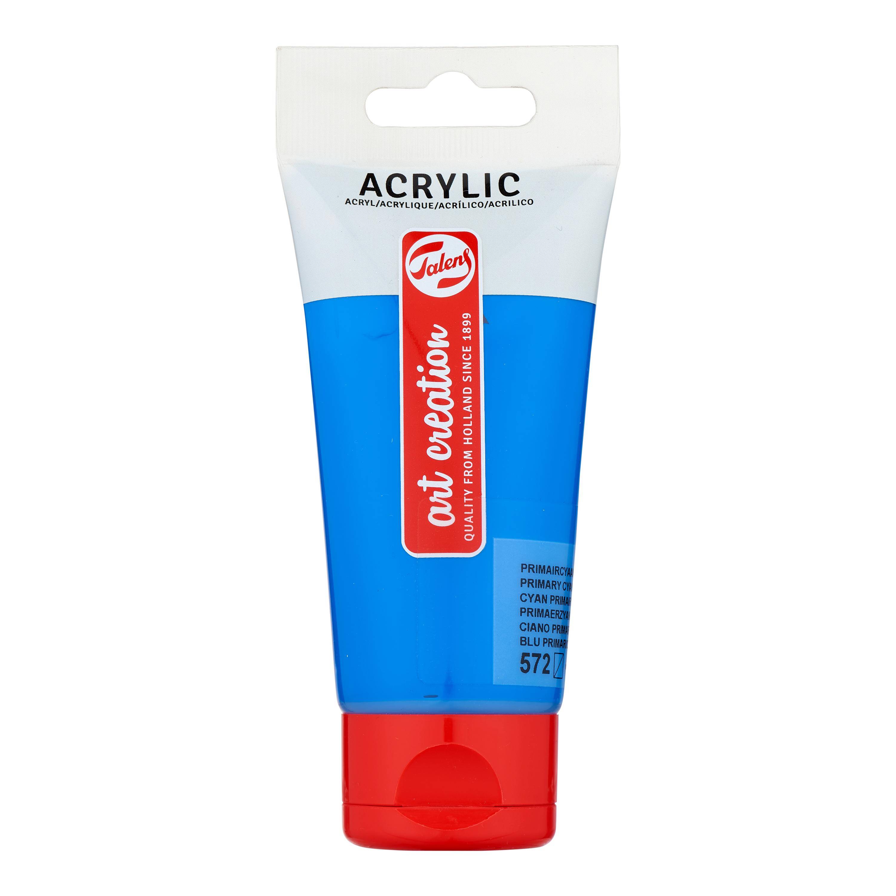 Acrylverf tac 572 primaircyaan tube 75ml | Tube a 75 milliliter | 3 stuks-0