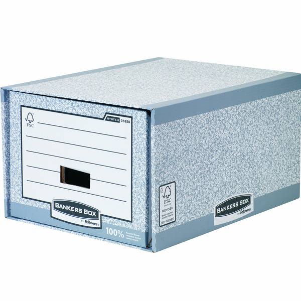 Bankers Box 5016291182054  Bankers Box -  Archieflade  a4 system a4 grijs | 5 stuks