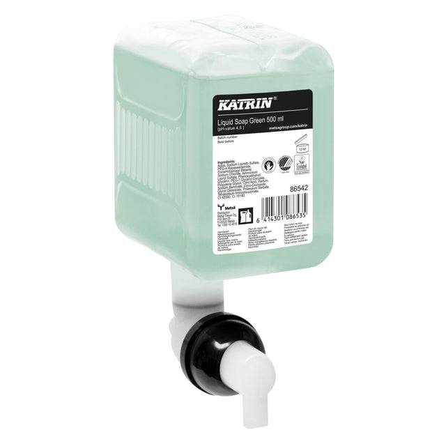 Handzeep Katrin Green vloeibaar 500ml 86542 | 12 stuks-0