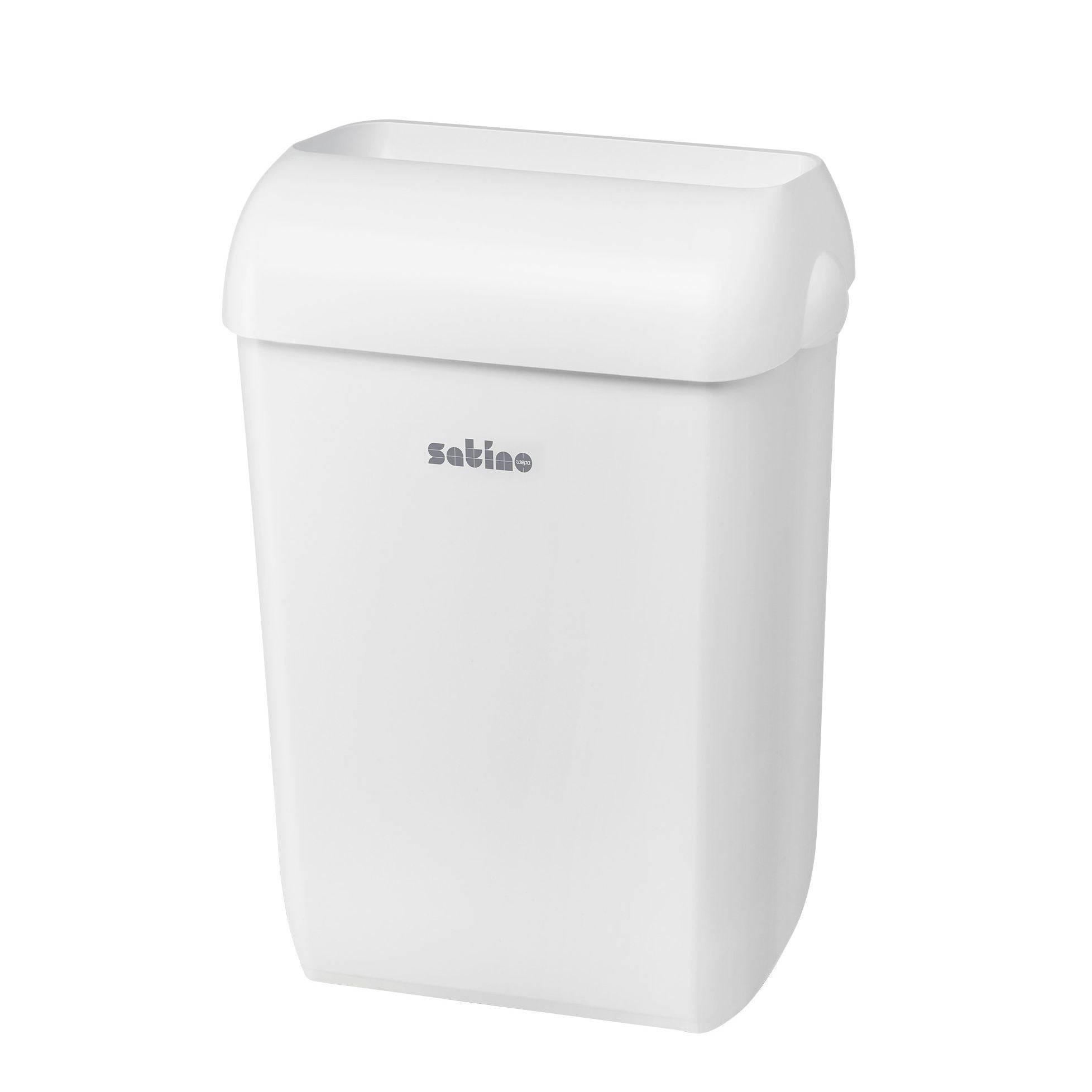 Afvalbak Satino open inworp 43 liter wit 332570-0