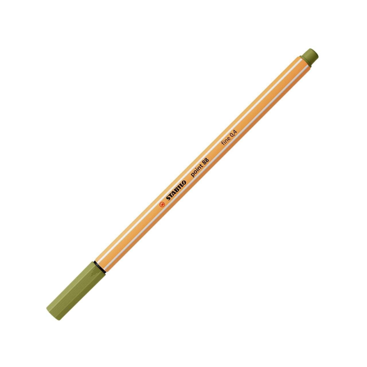 Stabilo 4006381574693 Stabilo - point 88, premium fineliner 0.4 mm, modder groen, per stuk-0