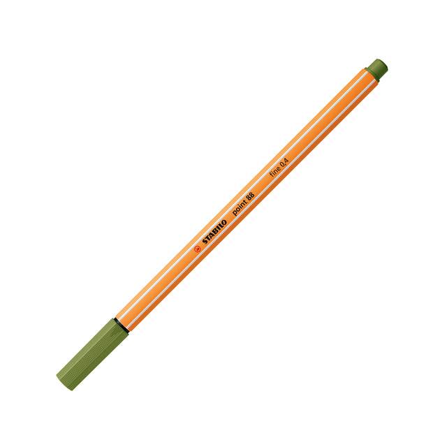 Stabilo 4006381574662 Stabilo - point 88, premium fineliner 0.4 mm, mosgroen, per stuk-0