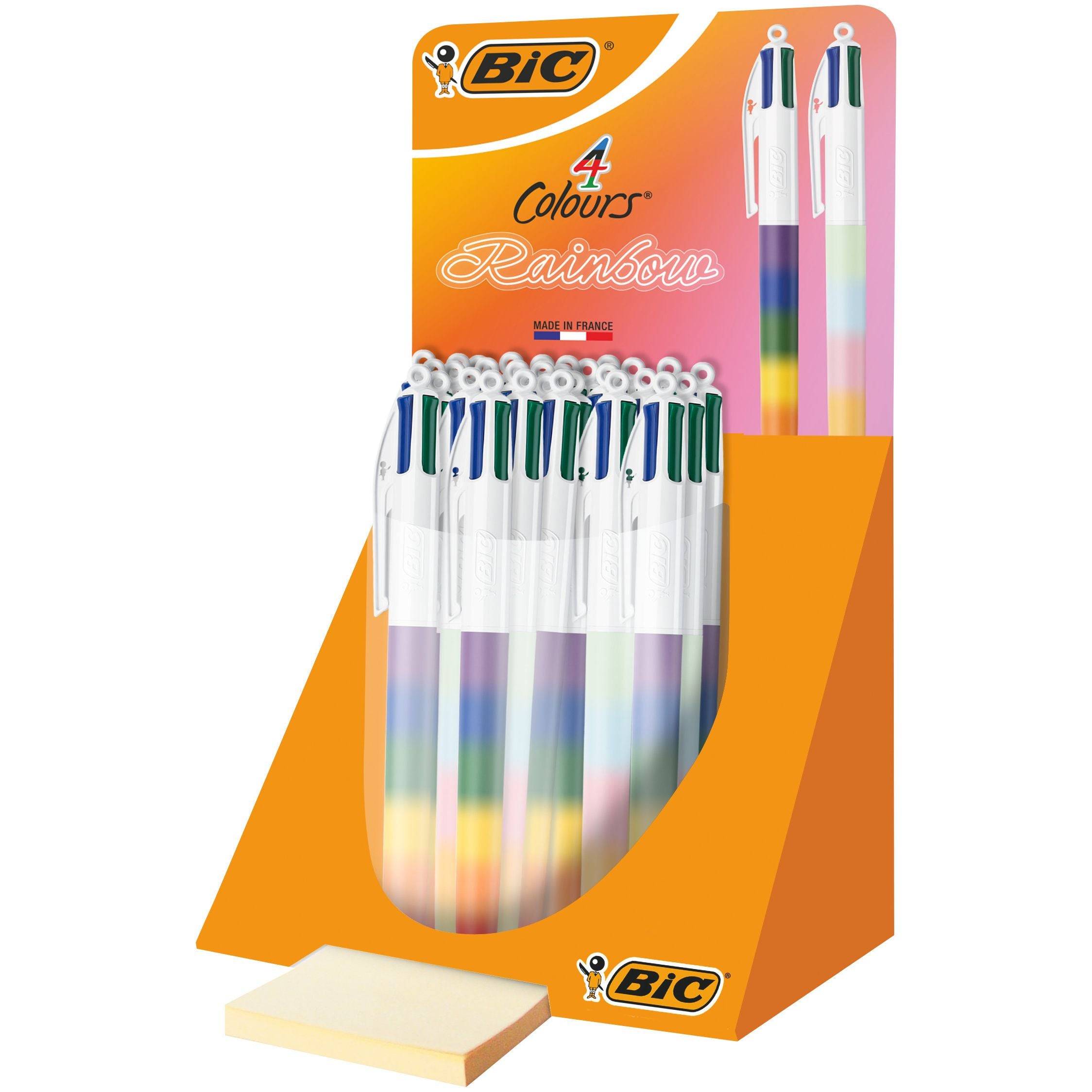 4-Kleuren balpen Bic regenboog medium assorti | 40 stuks-0