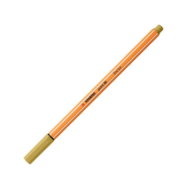Fineliner stabilo point 88/66 f khaki | 1 stuk-0