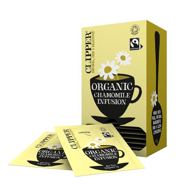 Thee Clipper infusion chamomile bio 25 zakjes | 6 stuks-0