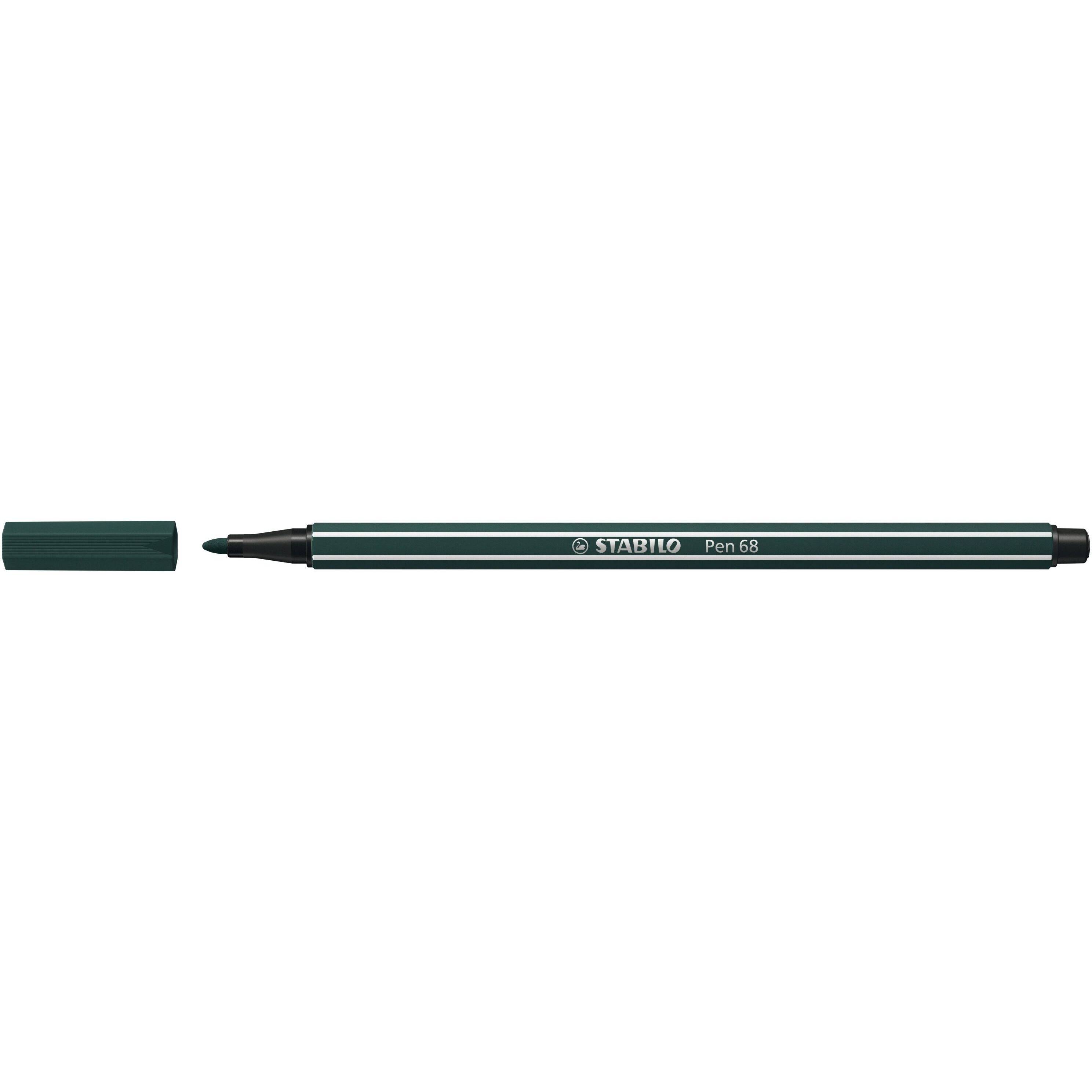 Viltstift stabilo pen 68/63 m aardegroen | 1 stuk-0