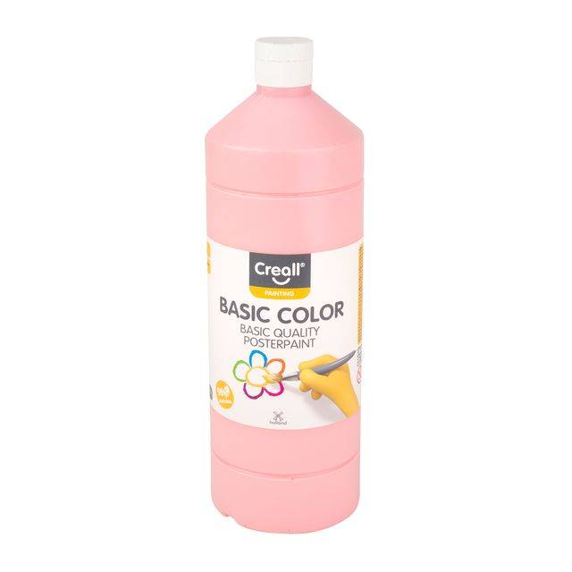 Plakkaatverf creall basic roze 1000ml | 1 fles-0