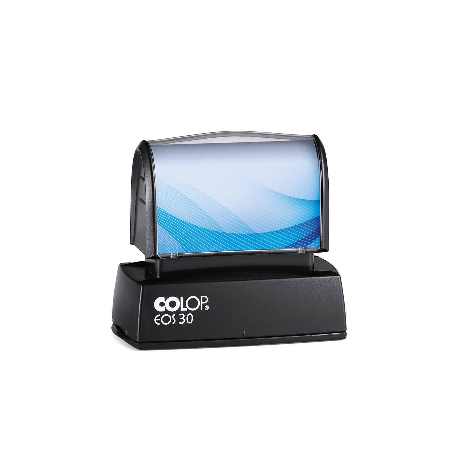 Tekststempel Colop EOS 30 personaliseerbaar met stempelplaat zwart-0