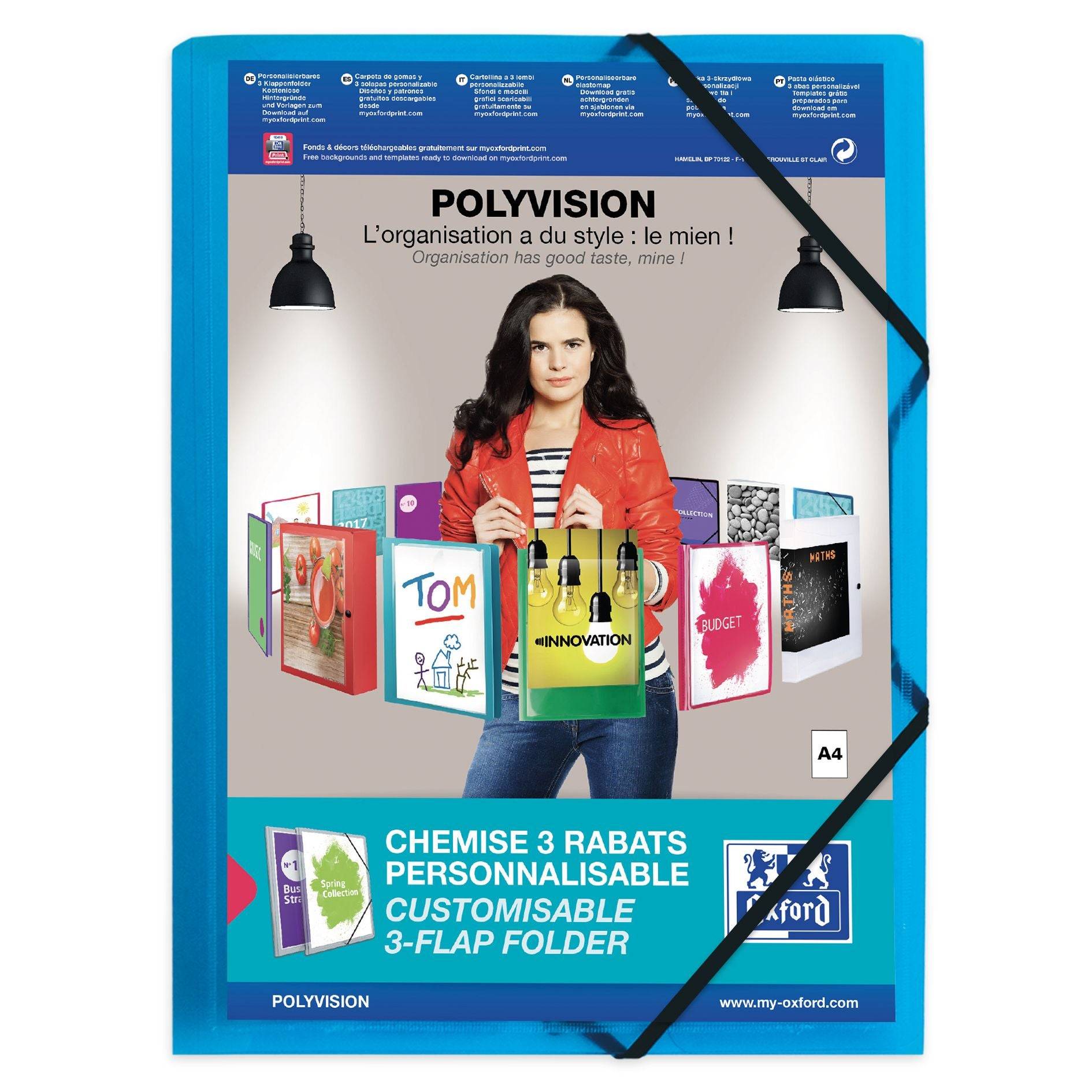 Oxford 3045050079153 Oxford - Elastomap polyvision a4 incl insteektas bl-0